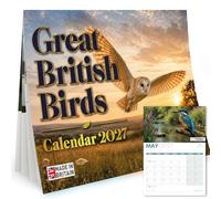 British Birds Calendar 2027 - A4 Wall Calendar Opens to A3