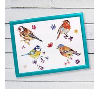 British Birds Lap Tray with Cushion Bean Bag - Padded TV Dinner Tray for Eating, Crafts, Laptop & Breakfast