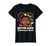 British Born Bahamian Roots Cute Bahamas Girl Heritage T-Shirt