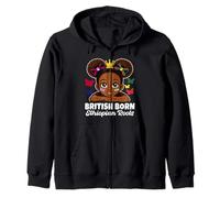 British Born Ethiopian Roots Cute Ethiopia Girl Heritage Zip Hoodie