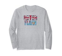 British Born Fijian Roots UK Fiji Pride Heritage Long Sleeve T-Shirt