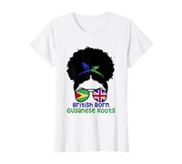 British Born Guyanese Roots Afro Half Britain half Guyana T-Shirt
