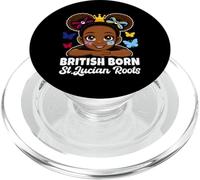 British Born Lucian Roots Cute St Lucia Girl Heritage PopSockets PopGrip for MagSafe