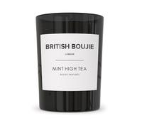 British Boujie Mint High Tea Luxury Scented Candle - Luxurious Spices Vanilla and Mint Highly Scented Fragrance, Long Burn Time - Large 10 oz, 280gm Natural Wax - Scented Candle Gifts for Women & Men