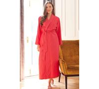 British Boxers "bright Raspberry Herringbone" Brushed Cotton Dressing Gown Raspberry