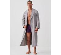 British Boxers Men's Brushed Cotton Dressing Gown - Prince of Wales Check - SMALL