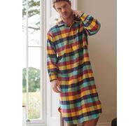 British Boxers Men's Brushed Cotton Nightshirt - Edinburgh Check - LARGE