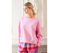 British Boxers "bubblegum" Cotton Lounge Sweatshirt In Bright Pink Bright Pink