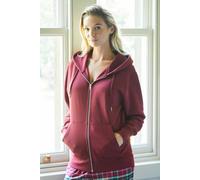 British Boxers "burgundy" Cotton Zip-Up Hoodie Burgundy S