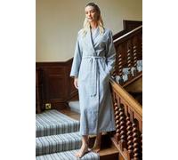 British Boxers "chalk" Stripe Brushed Cotton Dressing Gown In Grey Grey