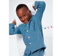 British Boxers Children's Brushed Cotton Pyjama Set - Stornoway Herringbone - 3-4 yo