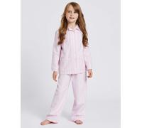 British Boxers Children's Brushed Cotton Pyjama Set - Westwood Pink Stripe - 11-12 yo