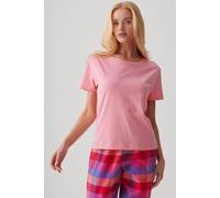 British Boxers "coral" Cotton Scoop Neck T-Shirt Coral M