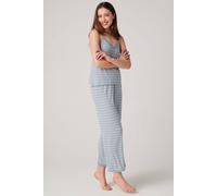 British Boxers "cornish" Bamboo Lace Camisole Pyjama Set In Light Sand Light Sand