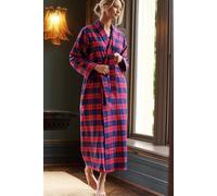 British Boxers Women's Brushed Cotton Dressing Gown - Dumbarton Tartan - LARGE