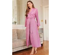 British Boxers "dusty Pink Herringbone" Brushed Cotton Dressing Gown Dusty Pink