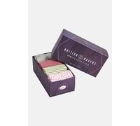 British Boxers Four-Pair "briar Rose Pinks And Greens" Sock Gift Box Multi