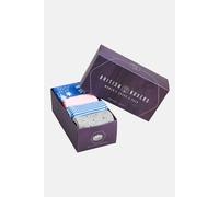 British Boxers Four-Pair " Sky Blues And Sunset Pinks" Sock Gift Box Multi