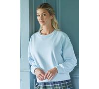 British Boxers "ice Blue" Cotton Lounge Sweatshirt In Pale Blue Pale Blue XXL