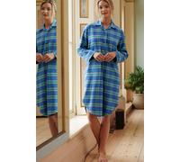 British Boxers 'inverness' Tartan Brushed Cotton Nightshirt Multi L