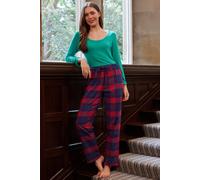 British Boxers "iona Tartan" Brushed Cotton Pyjama Trousers In Dark Red Dark Red