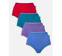 British Boxers Lucky Dip! 4 Pairs of Women's Cotton Full Briefs - SMALL