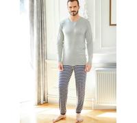 British Boxers Men's Bamboo Pyjama Set - Grey Melange - XX-LARGE