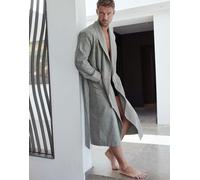 British Boxers Men's Brushed Cotton Dressing Gown - Whitby Jet Herringbone - XX-LARGE