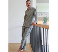 British Boxers Men's Brushed Cotton Pyjama Set - Orkney Herringbone - SMALL