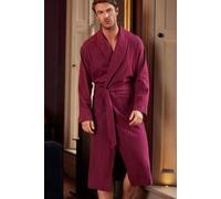 'Cahors' Herringbone Brushed Cotton Dressing Gown British Boxers Burgundy XL