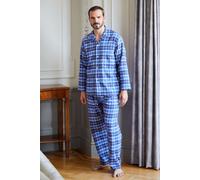 British Boxers Men's "Celt Navy" Tartan Brushed Cotton Pyjama Set in Navy | Size: Medium British Boxers Navy M
