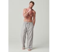 'Armoury Grey' Herringbone Cotton Twill Pyjama Trousers British Boxers Light Grey M