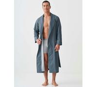 British Boxers Men's Crisp Cotton Dressing Gown - Geometric Moorland - X-LARGE