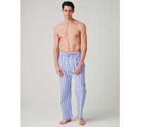 British Boxers Men's Crisp Cotton Pyjama Trousers - Schoolhouse Blue Gingham - XX-LARGE