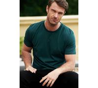 British Boxers Men's "Glazed Green" Organic Cotton T-Shirt in Dark Green | Size: 2XL British Boxers Dark Green 2XL