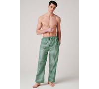 British Boxers Men's "Green Flash Stripe" Crisp Cotton Pyjama Trousers in Light Green | Size: XL British Boxers Light Green XL