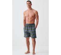 "Jura" Tartan Brushed Cotton Sleep Shorts British Boxers Dark Green L