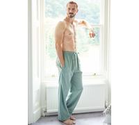 British Boxers Men's "Moss" Herringbone Brushed Cotton Pyjama Trousers in Dark Green | Size: Medium British Boxers Dark Green M