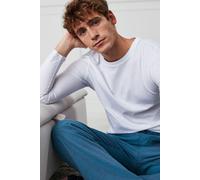 British Boxers Men's "Optic White" Cotton Jersey Long Sleeve Top in White | Size: 3XL British Boxers White 3XL
