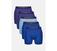 British Boxers Men's Pack of Five "Steel Blues" Stretch Trunks in Dark Blue | Size: 2XL British Boxers Dark Blue 2XL