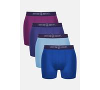 British Boxers Men's Pack of Four "Blues" Bamboo Stretch Trunks in Blue | Size: 3XL British Boxers Blue 3XL