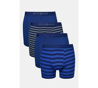 British Boxers Men's Pack of Four "Fresh Navy" Bamboo Stretch Trunks in Navy | Size: XL British Boxers Navy XL