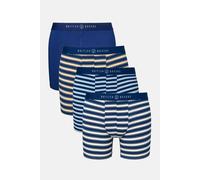 British Boxers Men's Pack of Four "Maritime" Bamboo Stetch Trunks in Navy | Size: 3XL British Boxers Navy 3XL