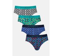British Boxers Men's Pack of Four "Minimalist Geometric" Bamboo Briefs | Size: Small British Boxers Multicolor S