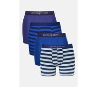 British Boxers Men's Pack of Four "Skyline Stripes" Bamboo Stretch Trunks | Size: XL British Boxers Multicolor XL