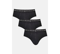 British Boxers Men's Pack of Three "Coal Black" Briefs in Black | Size: XL British Boxers Black XL