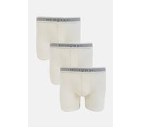 British Boxers Men's Pack of Three "Cricket White" Cotton Stretch Trunks in Off-White | Size: Large British Boxers Off-White L