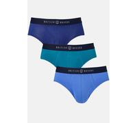 British Boxers Men's Pack of Three "Summertime Blues" Cotton Briefs | Size: 2XL British Boxers Multicolor 2XL