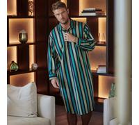 British Boxers Men's Regimental Boating Stripe Nightshirt - Jade - X-LARGE