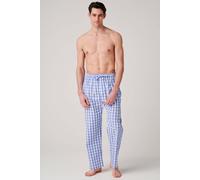 British Boxers Men's "Schoolhouse Blue Gingham" Crisp Cotton Pyjama Trousers in Mid Blue | Size: XL British Boxers Mid Blue XL